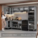 Ver imagem 6 de Armário de Cozinha Completa de Canto 385cm Cinza Nice Madesa 04