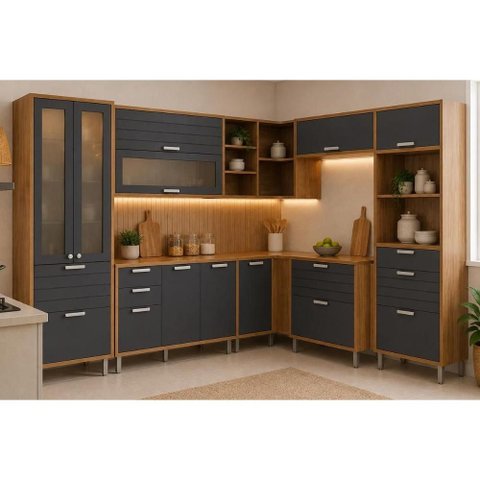 Kit Modulado 8 Peças Eloise CZ596 Cinamomo/Titanium MGM
