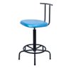 Banqueta Alta Versa Cadeira Caixa Giratória Base Tecido Sintetico Azul Turquesa Popmov Cadeira Banqu - 2