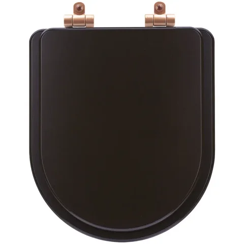 Tampa de Vaso Poliéster Com Fechamento Lento Link/LK Marrom Fosco para Louça Deca com Ferragem