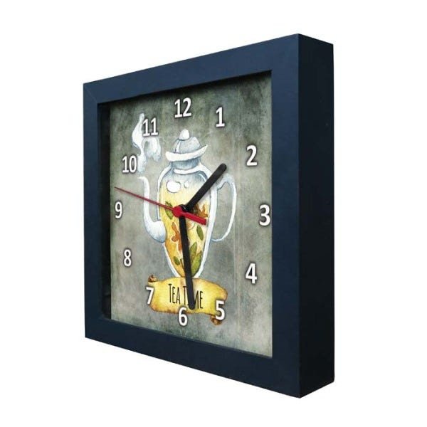 Relógio De Parede Decorativo Caixa Alta Tema Café QW-014 - 2