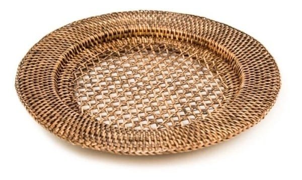 Sousplat Decorativo Mesa Prato Grande 32cm Rattan