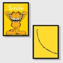 Ver imagem 1 de Kit 2 Quadros Decorativos Sorria! 45x34cm:Madeira preta