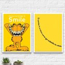 Ver imagem 2 de Kit 2 Quadros Decorativos Sorria! 45x34cm:Madeira preta