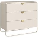 Ver imagem 7 de Cômoda para Quarto 3 Gavetas Industrial Orgânico 90cm Alek A03 Off White - Lyam Decor