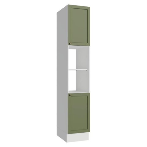 Paneleiro 40 cm 2 Portas e 2 Nichos Branco/Verde Vik Madesa Branco/Verde
