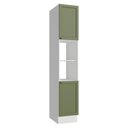 Ver imagem 1 de Paneleiro 40 cm 2 Portas e 2 Nichos Branco/Verde Vik Madesa Branco/Verde