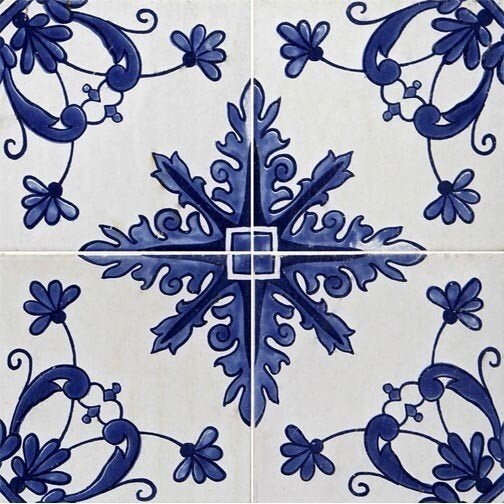 Adesivo de Azulejo para Cozinha Azul Real Ladrilho Hidráulico