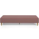 Ver imagem 3 de Kit 02 Puffs Decorativo Sala de Estar Bali W01 Pés Palito 170x60cm Suede Rosê - Lyam Decor