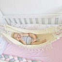 Ver imagem 3 de Rede Baby Bebê para Berço 100% Algodão Puro Bege cru