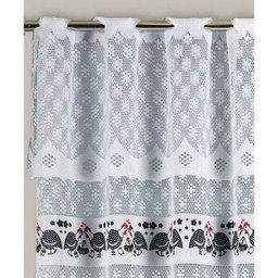 Cortina para Cozinha Montesanti 2,20m x 1,20m Renda - Galinha Angola - 2