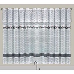 Cortina para Cozinha Montesanti 2,20m x 1,20m Renda - Galinha Angola - 1