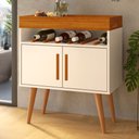 Ver imagem 1 de Aparador Bar Stein Off White Caramelo com 2 Portas
