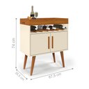 Ver imagem 2 de Aparador Bar Stein Off White Caramelo com 2 Portas
