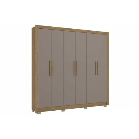 Guarda Roupa 6 Portas 2g Pés CB02M569 Kappesberg Nog