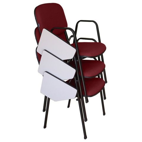 03 Cadeiras Universitárias Linha Hotel Auditório Vermelho