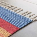 Ver imagem 3 de Tapete Indiano Retangular Algodão D4 Kilim 100x140cm Niazitex
