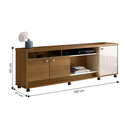 Ver imagem 2 de Bancada com 3 Portas Pádua Imbuia Off White