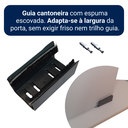 Ver mais imagens de Porta Drywall Branca 90x210 + Kit Correr Preto de Sobrepor