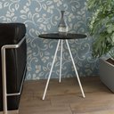 Ver imagem 1 de Mesa Lateral Gabriela Wood Preto e Branco - Cor: Preto