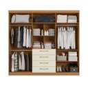 Ver imagem 4 de Guarda-Roupa Moderno 6 Portas 4 Gavetas 250cm Kappesberg