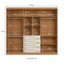 Ver imagem 2 de Guarda-Roupa Moderno 6 Portas 4 Gavetas 250cm Kappesberg