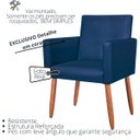 Ver imagem 3 de Poltrona para Espera Comercial Cliente Tecido Corano Resistente Pés em Madeira Natural Suporta 120kg