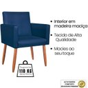 Ver imagem 4 de Poltrona para Espera Comercial Cliente Tecido Corano Resistente Pés em Madeira Natural Suporta 120kg