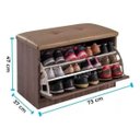 Ver imagem 7 de Sapateira Puff Bau Versatile Premium Luxo até 12 Pares Marrom