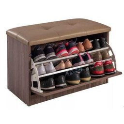 Sapateira Puff Bau Versatile Premium Luxo até 12 Pares Marrom - 6