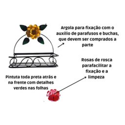 Porta Shampoo Rústico em Ferro Várias Cores:amarelo - 3