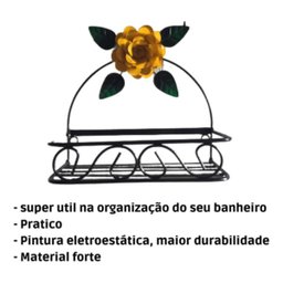 Porta Shampoo Rústico em Ferro Várias Cores:amarelo - 4