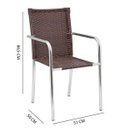 Ver imagem 5 de Conjunto de Mesa Jardim Alumínio Fibra 4 Cadeiras Área Externa Castanho