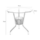 Ver imagem 4 de Conjunto de Mesa Jardim Alumínio Fibra 4 Cadeiras Área Externa Castanho