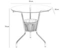 Ver imagem 4 de Conjunto de Mesa Jardim Alumínio Fibra 4 Cadeiras Área Externa Castanho