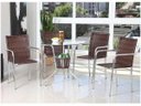 Ver imagem 1 de Conjunto de Mesa Jardim Alumínio Fibra 4 Cadeiras Área Externa Castanho