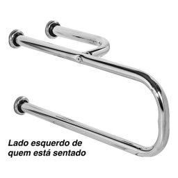 Barra De Apoio Para Vaso Sanitário 80x20cm Esquerda - 4
