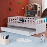 Cama Juvenil Lara Solteiro com Cama Auxiliar Branco - Baby Mobília - 1