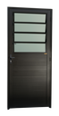Ver imagem 1 de Porta Alumínio Lambril Basculante 86 Esq V.Boreal Preto Brimak