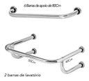 Ver imagem 5 de 2 Barras De Apoio Para Lavatório E 6 Barras De Idoso De 80cm