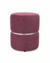 Ver imagem 3 de Puff com Cinta no Meio Prata Marsala Rose Veludo - Let Móveis