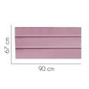 Ver imagem 2 de Painel Estofada Argentina 90cm Solteiro Para Cama Box Quarto Suede Rosa Bebê - Gat Magazine