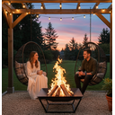 Ver imagem 3 de Lareira de Chao 70cm P/ Jardim Fogueira Externa Portatil a Lenha Fire Pit