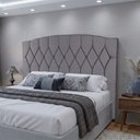 Ver imagem 3 de Cabeceira Estofada para Cama Box Casal Belize de 1,40m