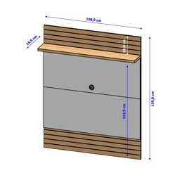 Jogo Painel e Rack Pachuca Naturalle Off White - 5