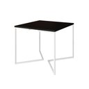 Ver imagem 1 de Mesa Jantar Industrial Quadrada Preta 90cm Base V Ferro Branco
