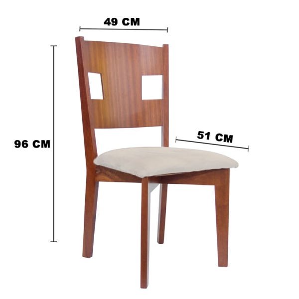 Conjunto Mesa de Jantar Laqueada com 4 Cadeiras de Madeira Design Ferrugine - 7