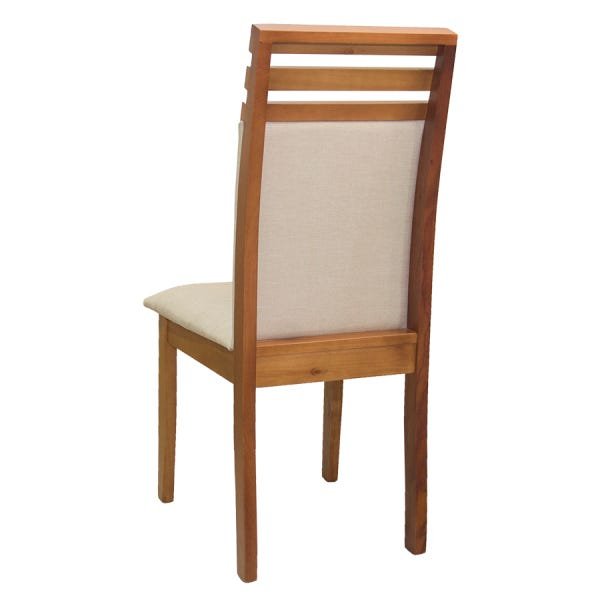 Conjunto Mesa de Jantar Laqueada com 4 Cadeiras de Madeira Estofada Design Ferrugine - 8