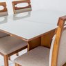Conjunto Mesa de Jantar Laqueada com 4 Cadeiras de Madeira Design Ferrugine - 4