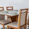 Conjunto Mesa de Jantar Laqueada com 4 Cadeiras de Madeira Design Ferrugine - 2